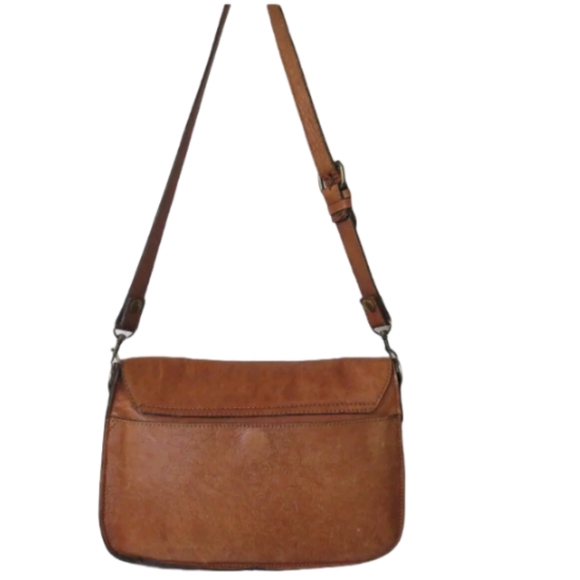 PATRICIA NASH VITO Shoulder Bag Italian Leather Flap Bag Carmel Brown - Picture 8 of 15